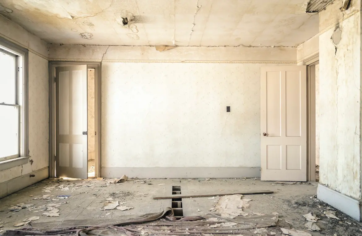 Waste disposal crew managing a cleanout project in Holdenville